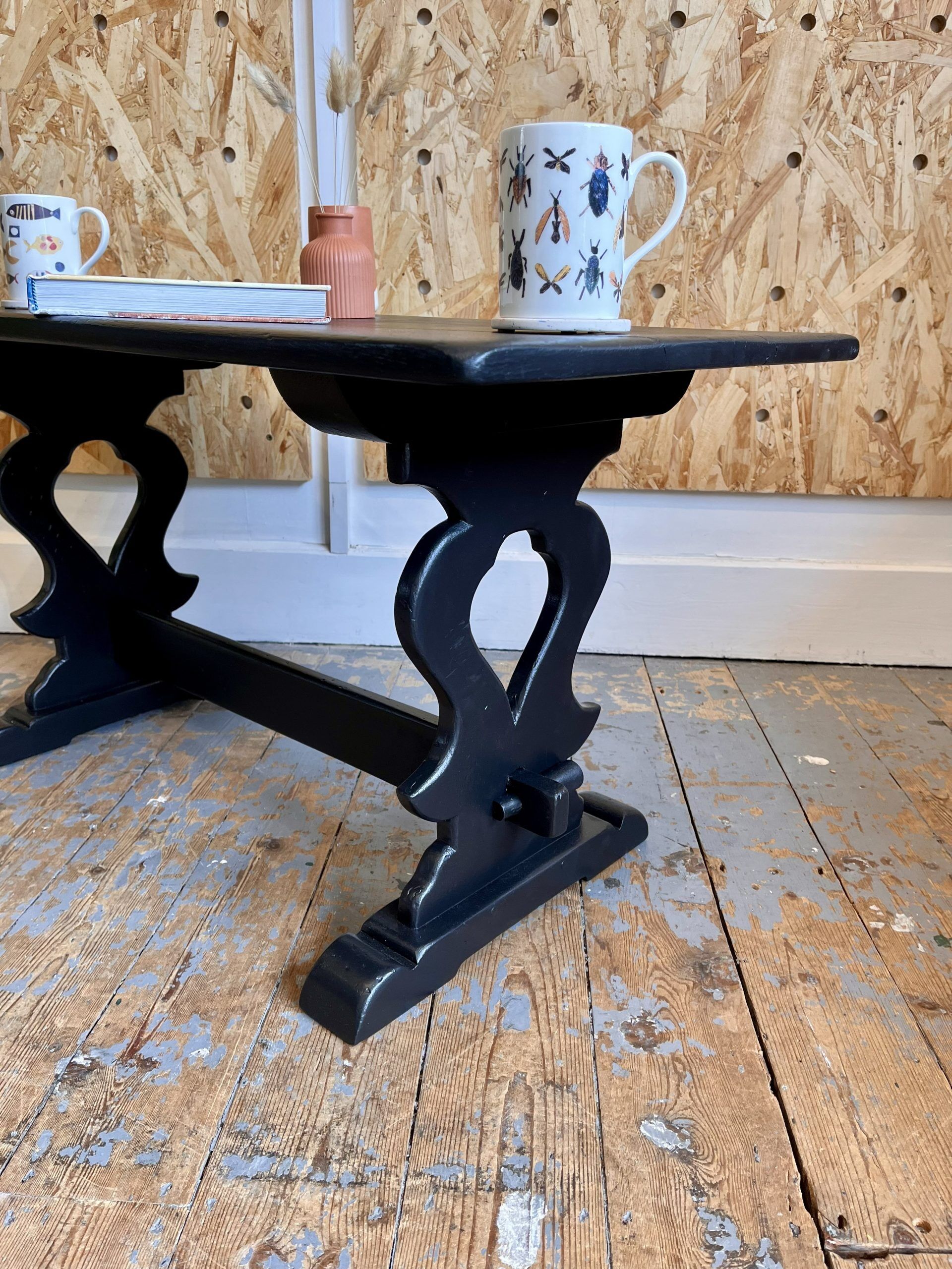 'Rebecca' Upcycled Black coffee Table - Image 2