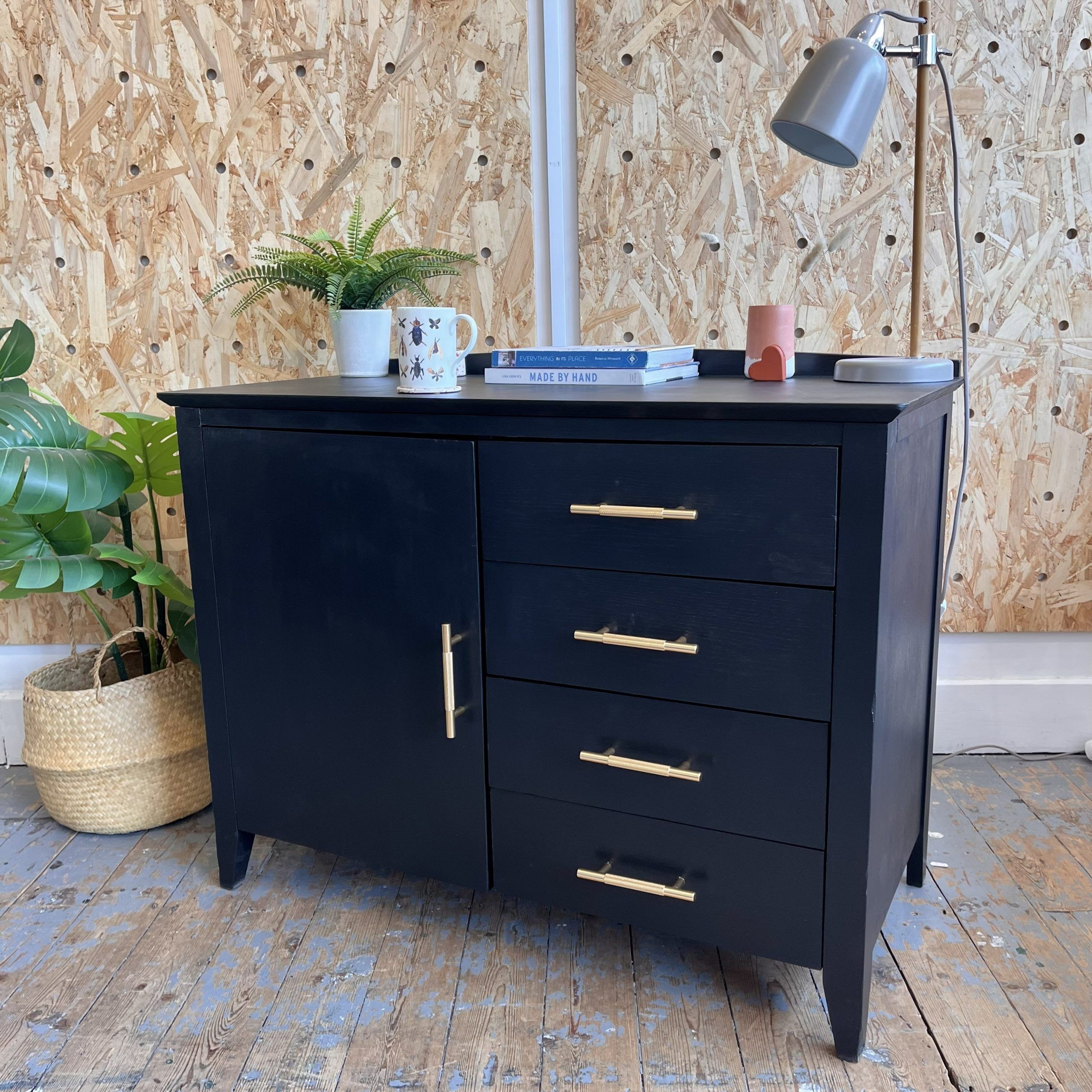 'Nikhil' Upcycled Black Sideboard - Image 3
