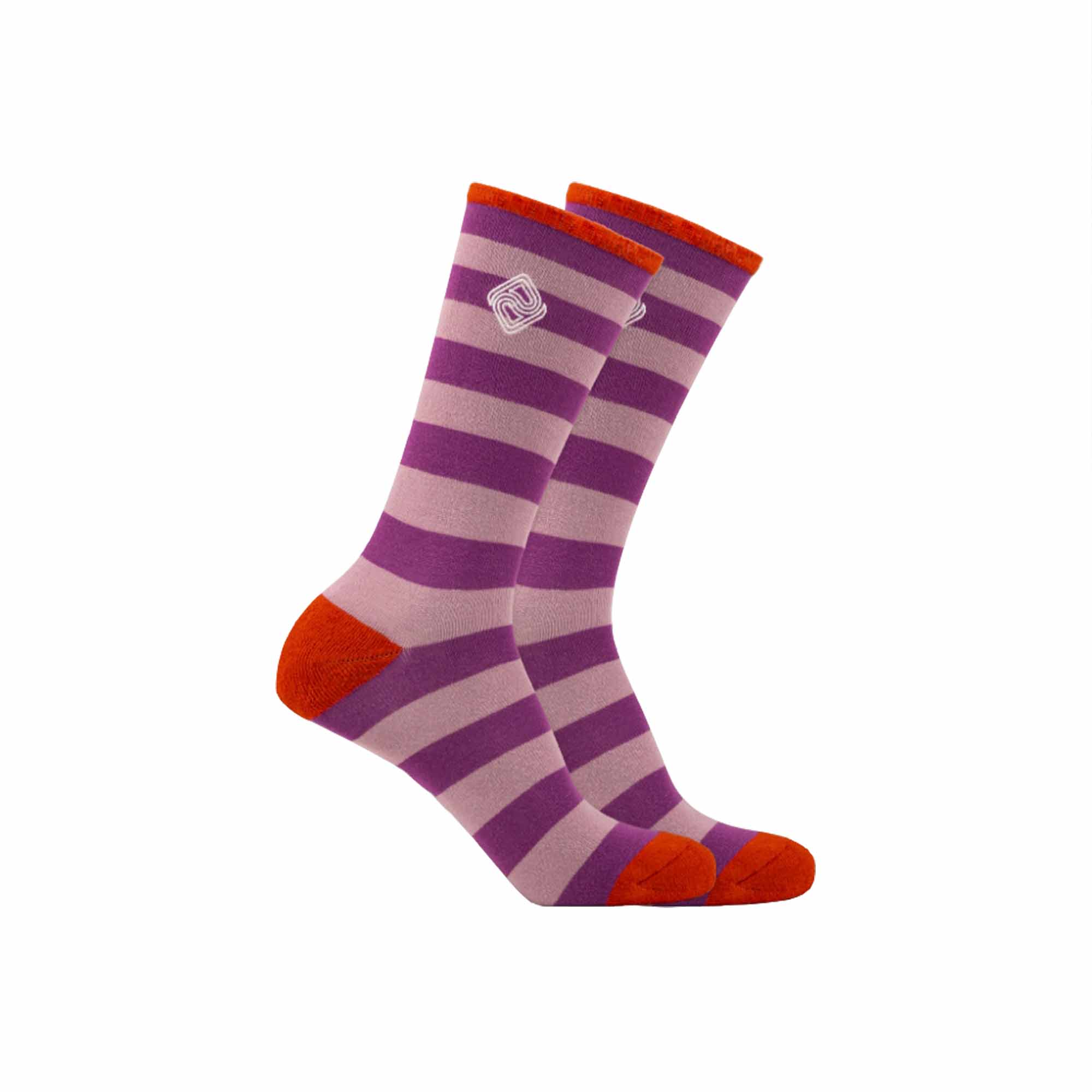 Purple stripey socks