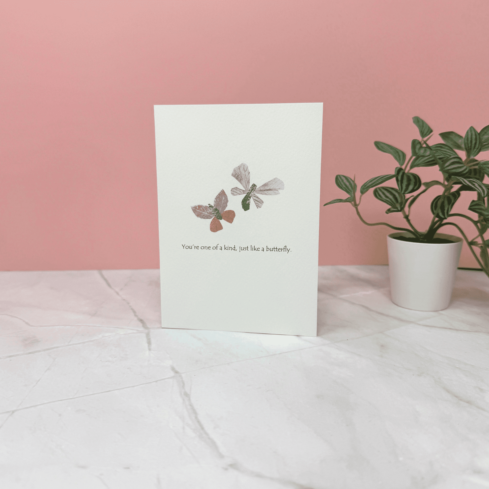 'You're One of a Kind' Butterfly Greetings Card - Image 3