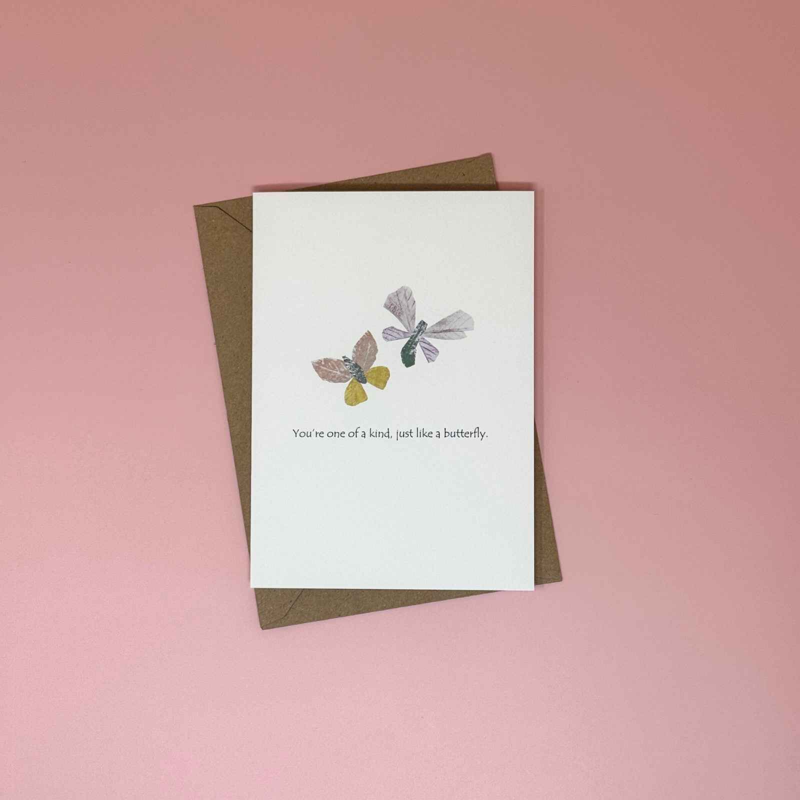 'You're One of a Kind' Butterfly Greetings Card