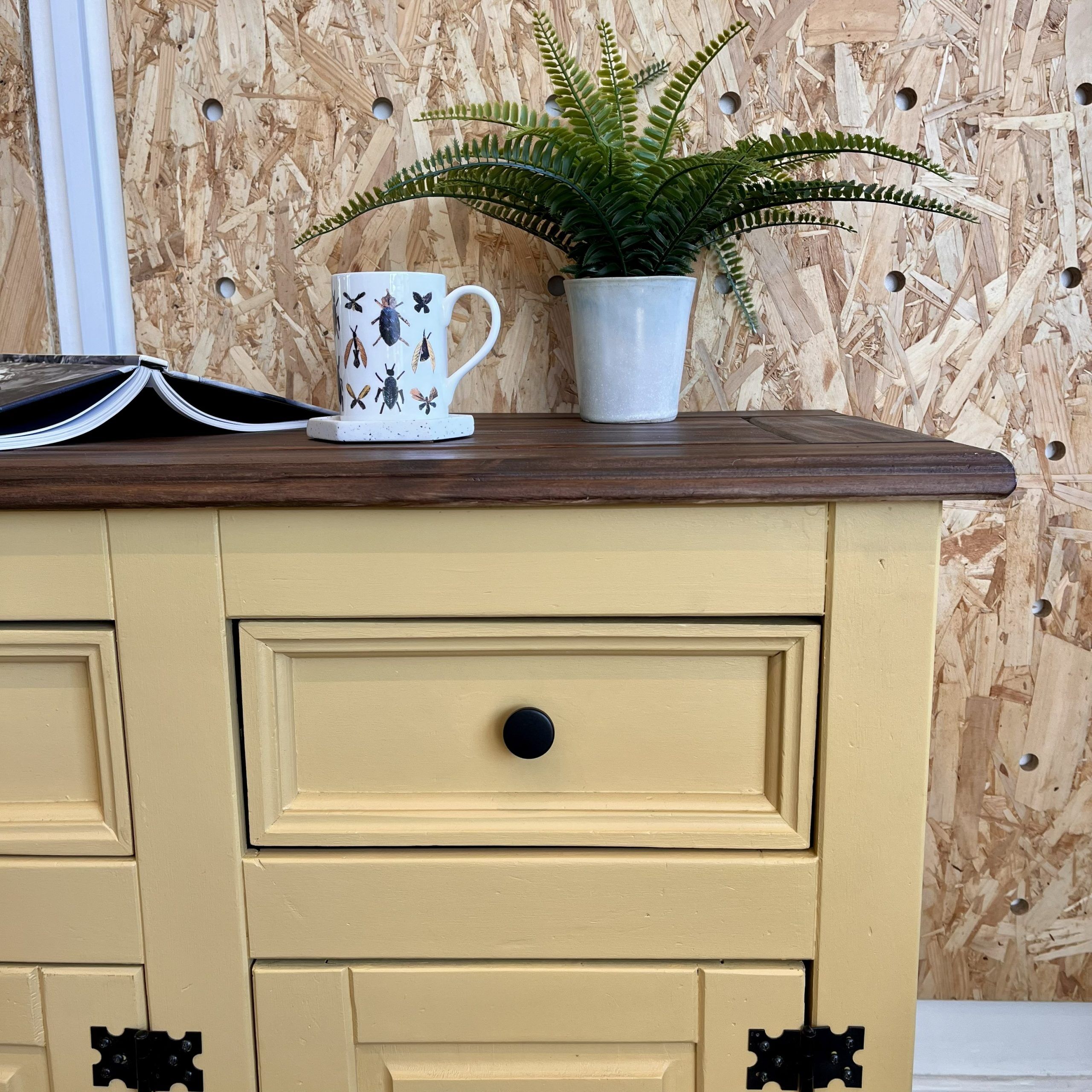 'Charlie' Upcycled Yellow Sideboard - Image 4