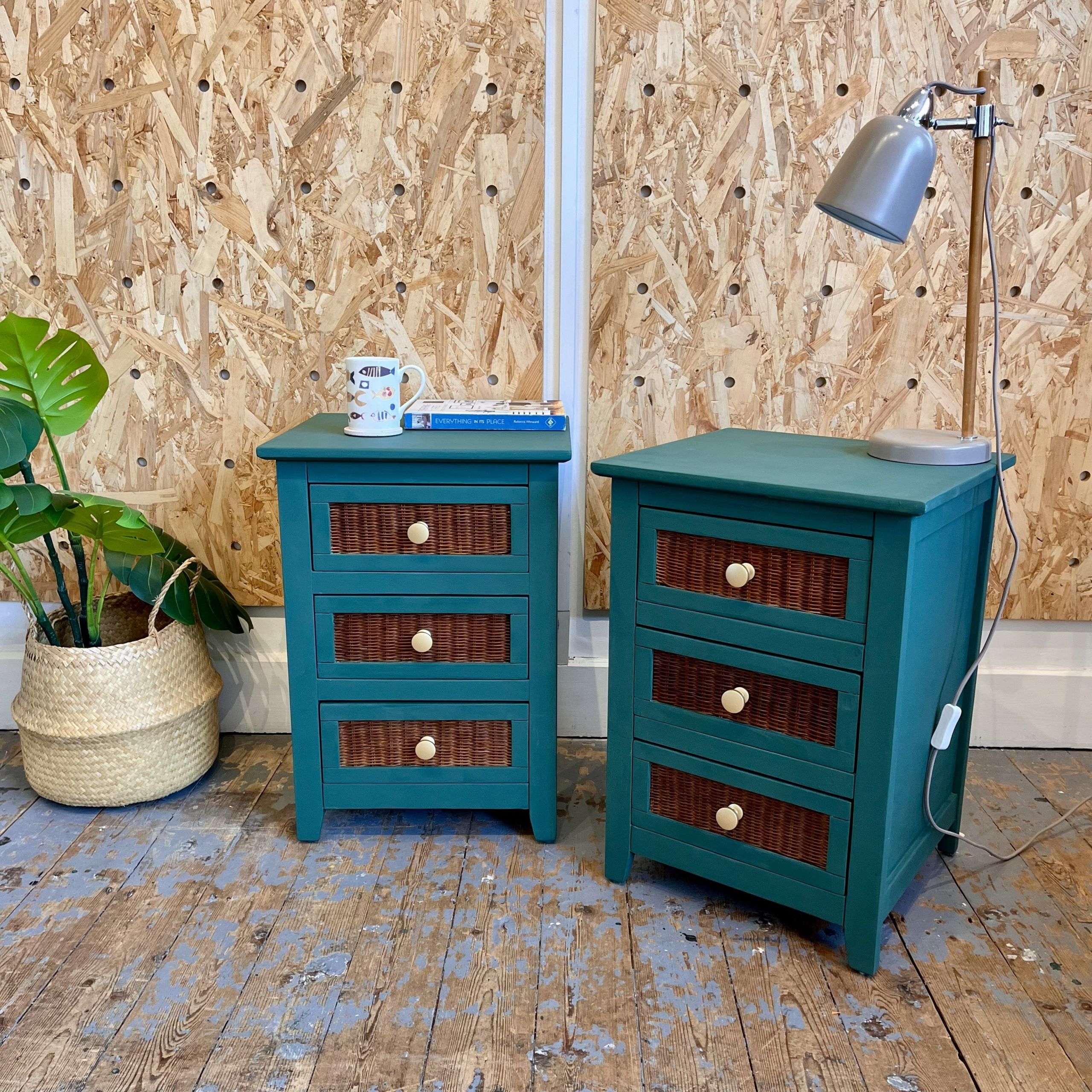 'Ivy' Pair of Upcycled Bedside Drawers - Image 2