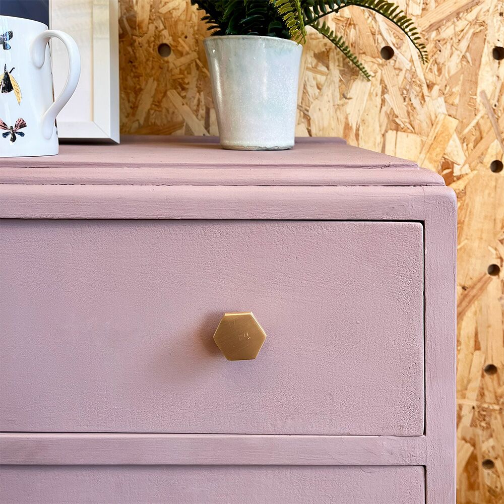 'Maisy' Upcycled Pink Chest of Drawers - Image 3