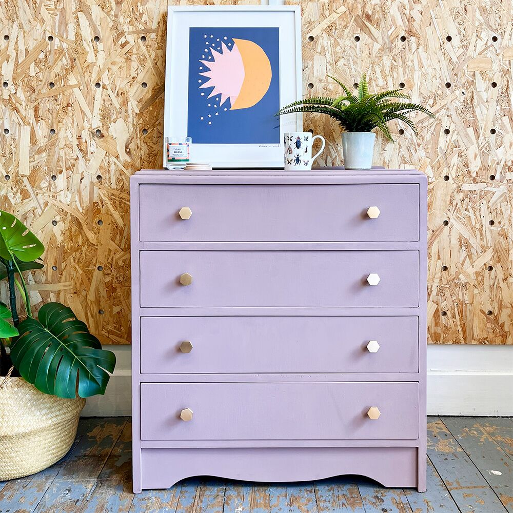 'Maisy' Upcycled Pink Chest of Drawers - Image 2