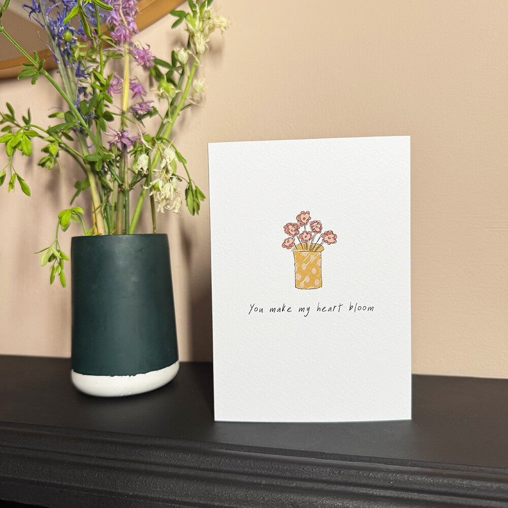 'You make my heart bloom' Greeting Card