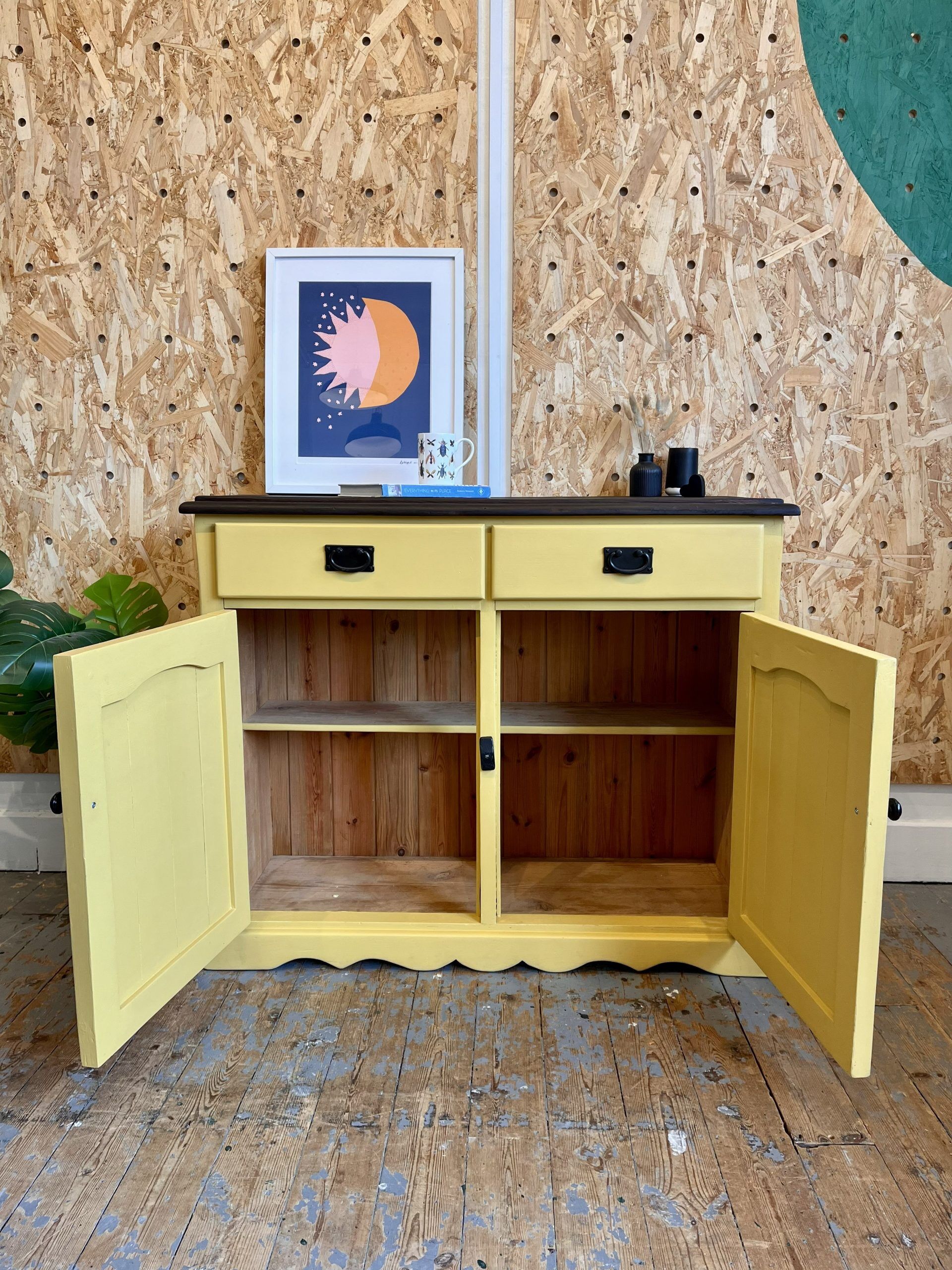 'Betty' Upcycled Mustard Sideboard - Image 4