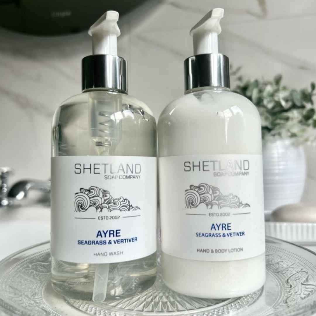 shetland soap company ayre hand wash and lotion duo