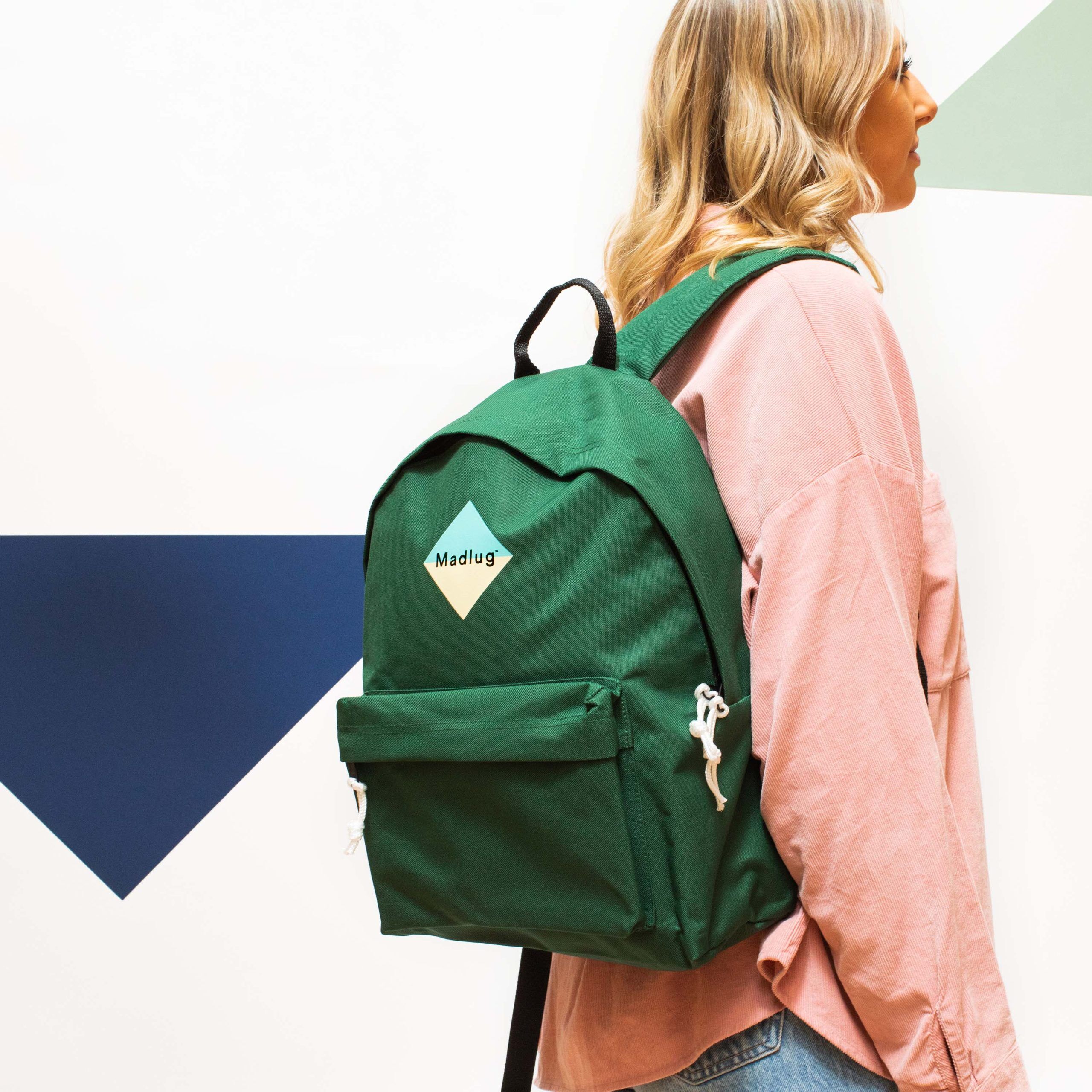 Classic Forest Green Canvas Backpack | Madlug - Image 4