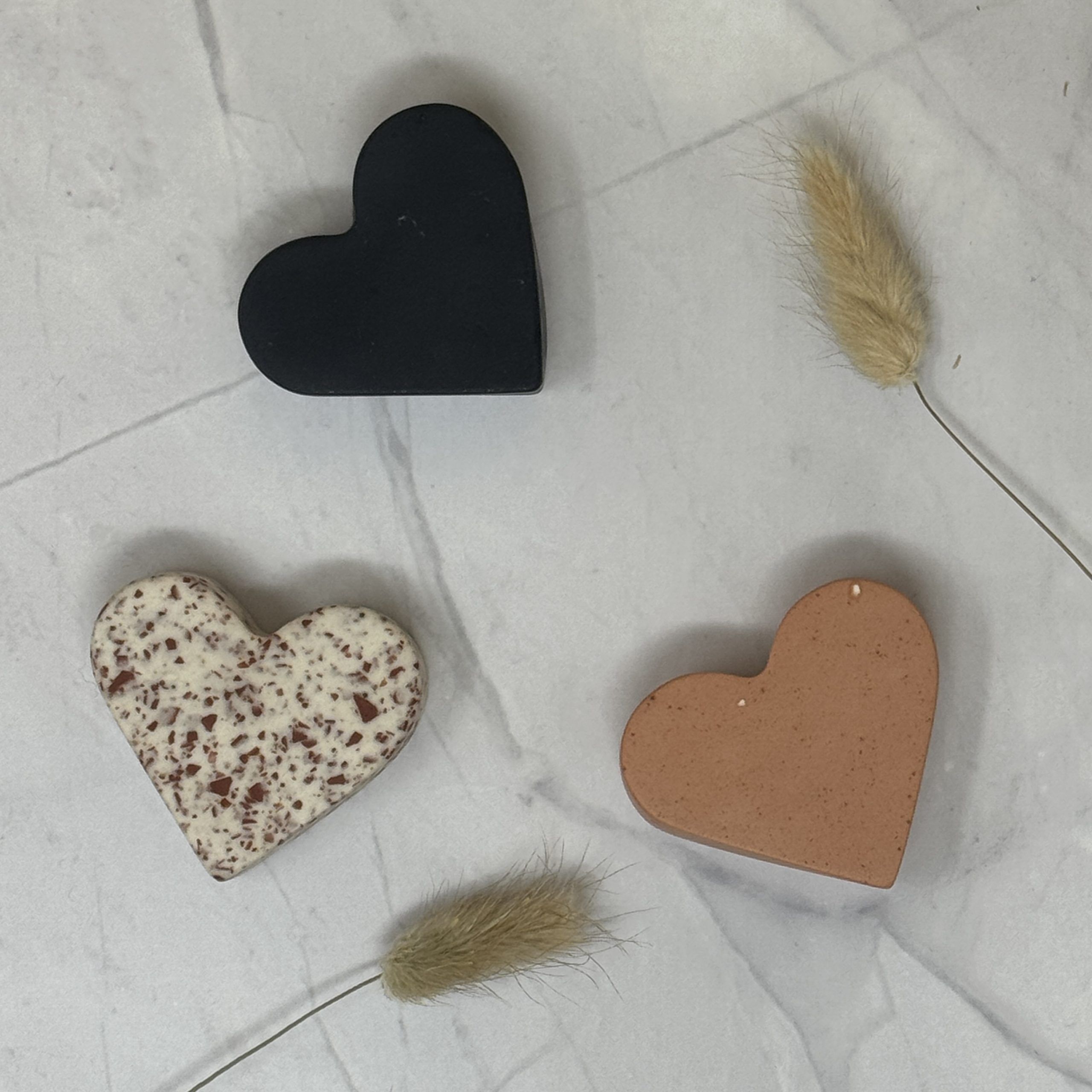 Handmade Terracotta Heart-Shaped Photo Holder/ Place Holder - Image 2