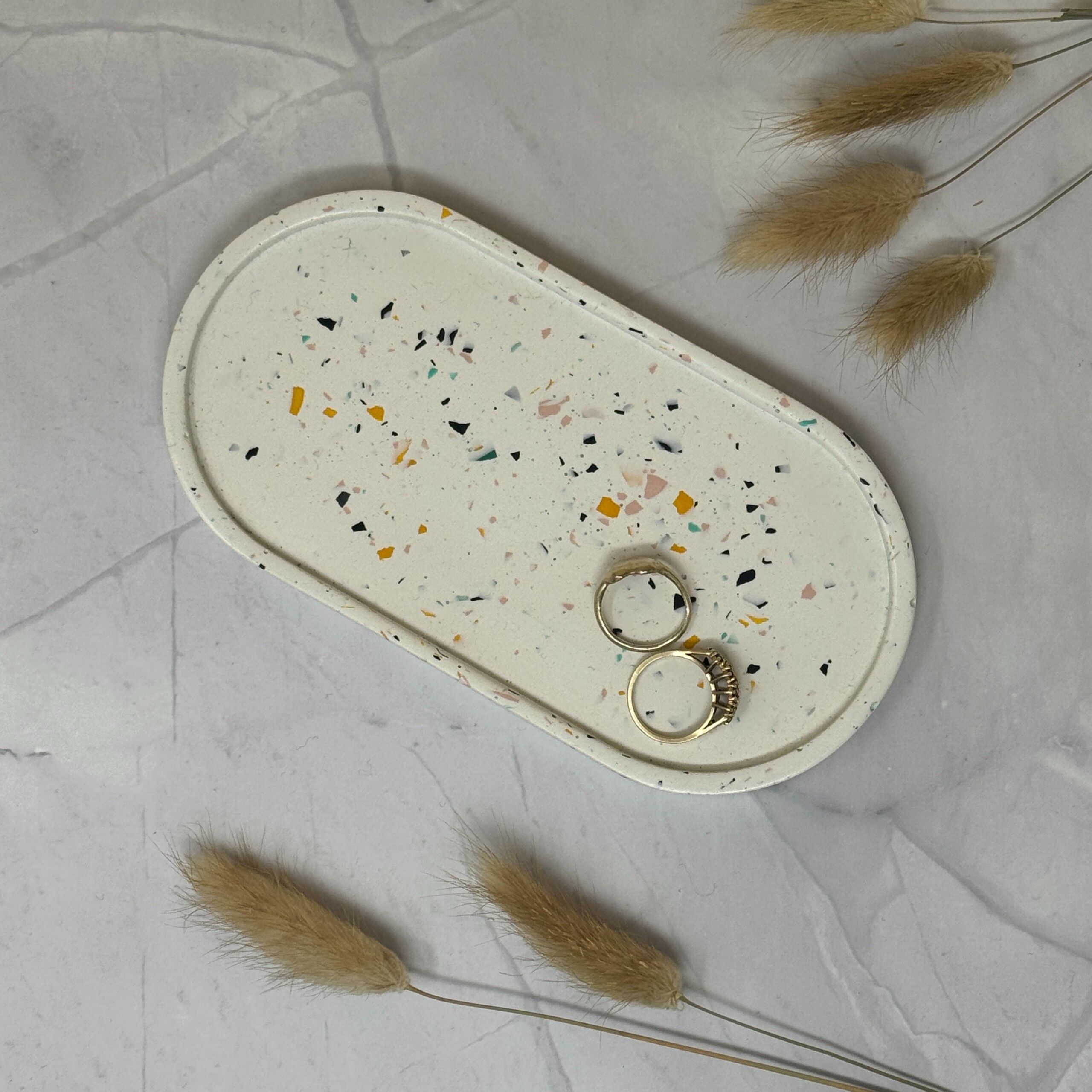 Handmade Confetti Terrazzo Oval Dish - Image 2