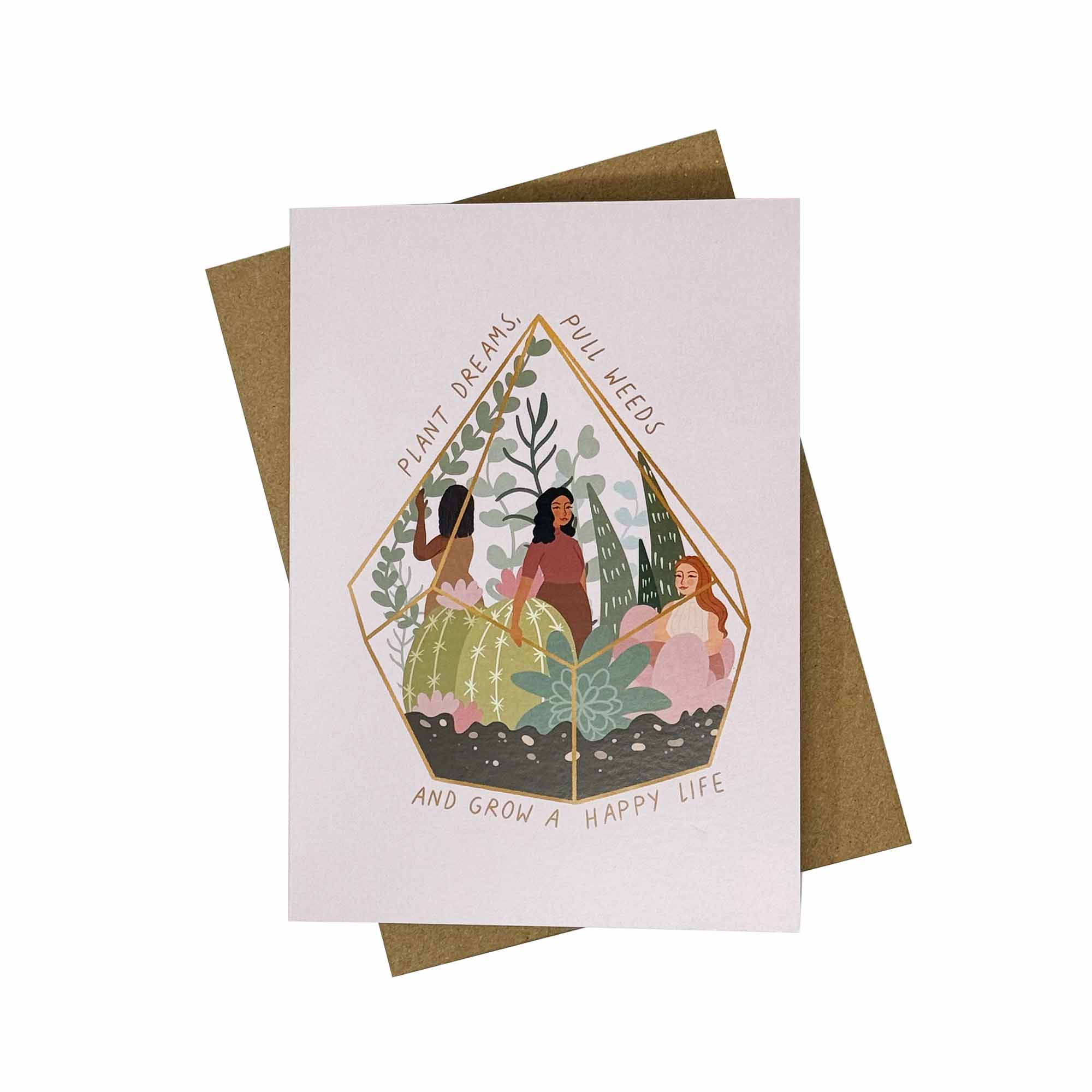 'Grow a Happy Life' Card | Flourish Paperworks