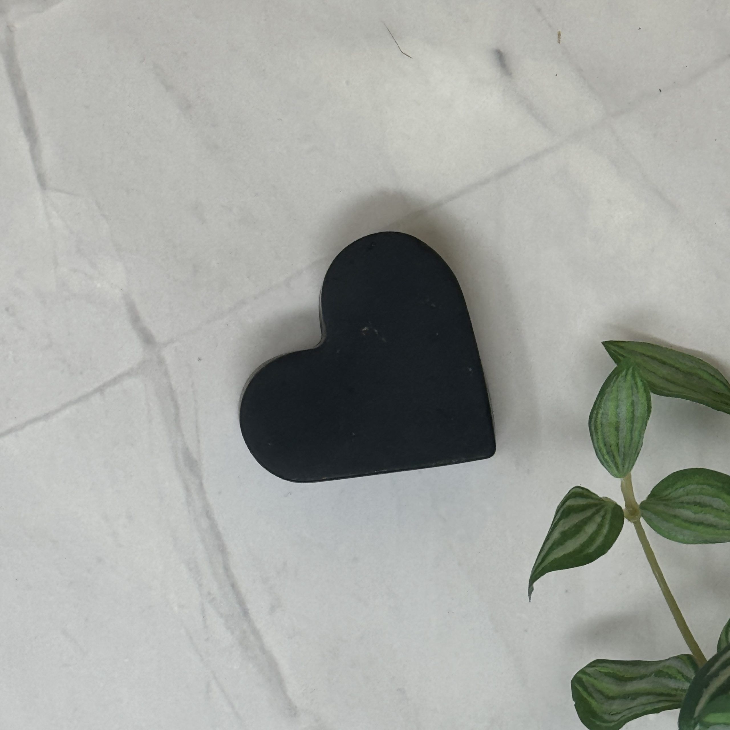 Handmade Black Heart-Shaped Photo Holder