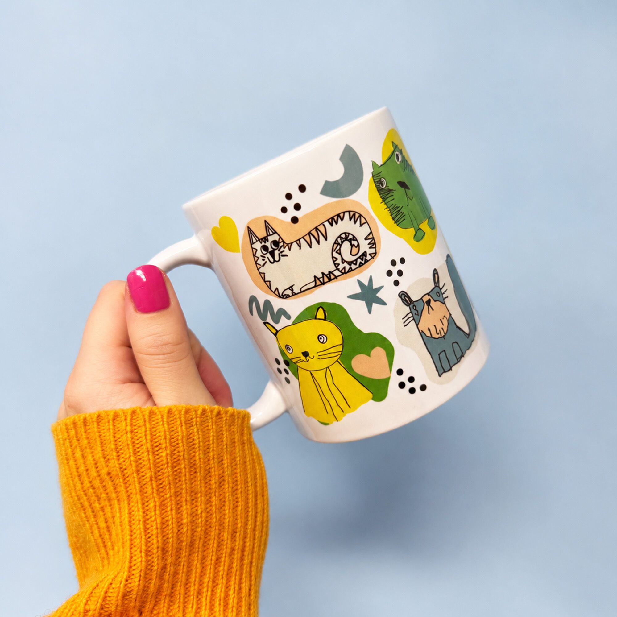 Cat Illustration Art Mug