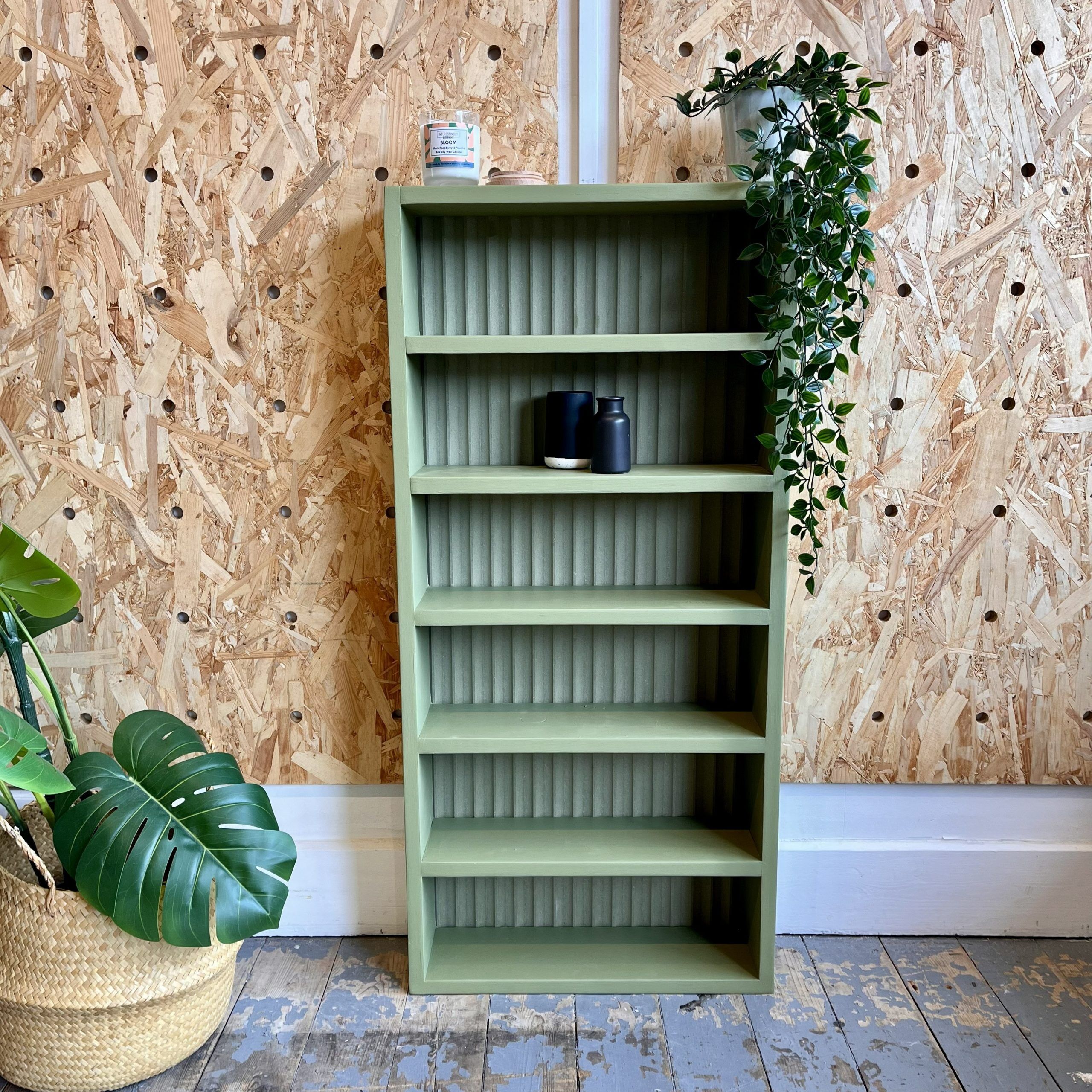 'Daryl' Upcycled Green Bookcase