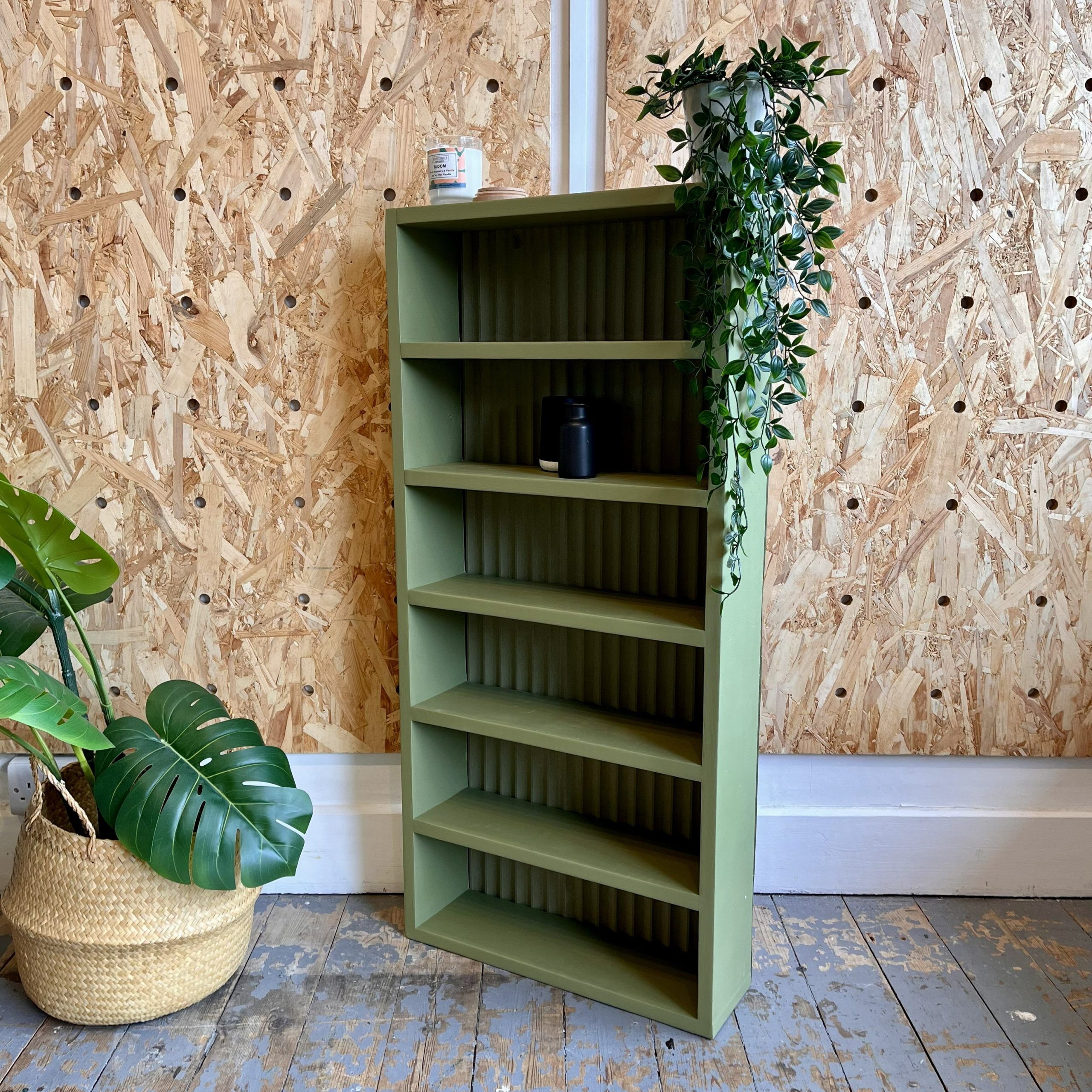 'Daryl' Upcycled Green Bookcase - Image 3