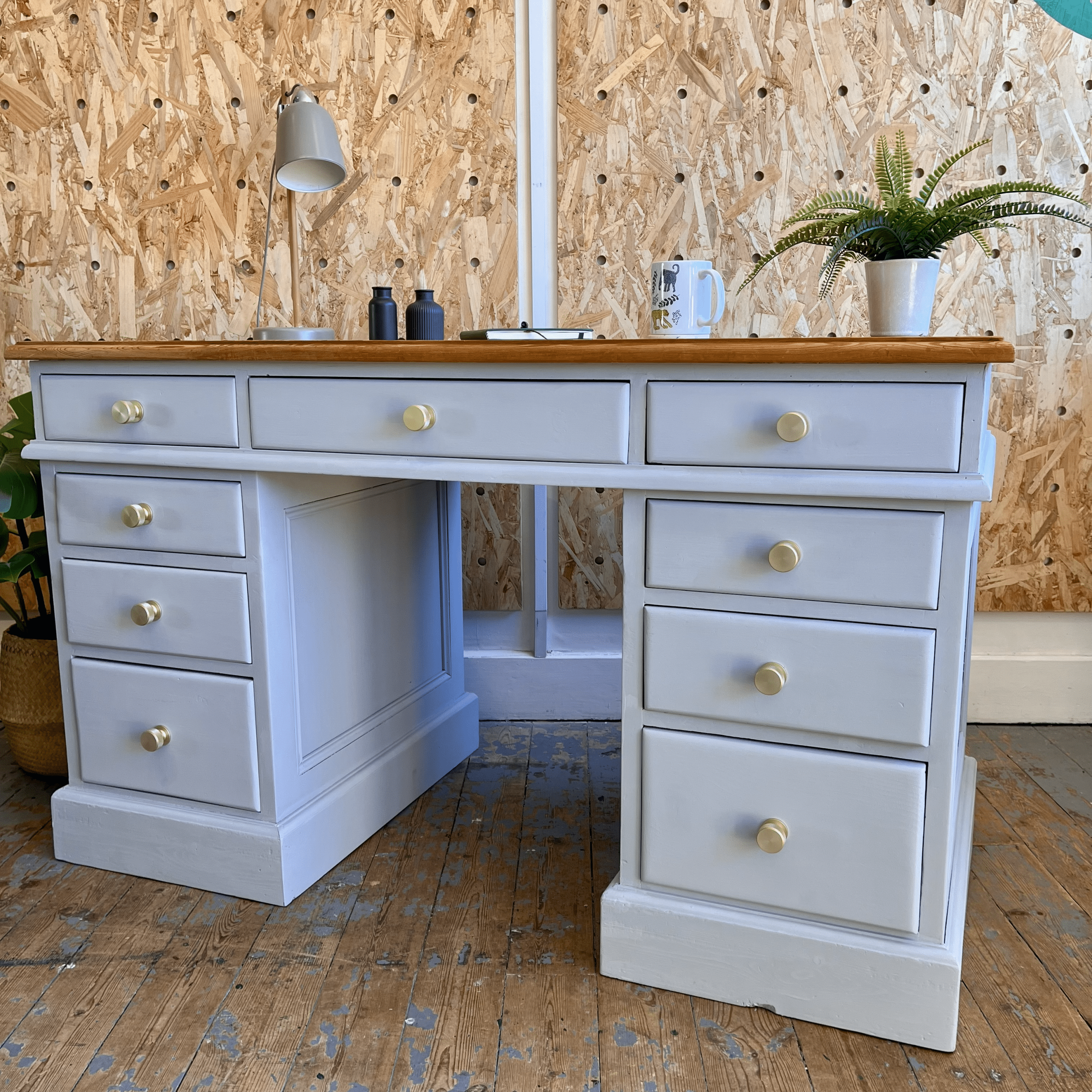 'Gary' Upcycled Grey Desk - Image 3